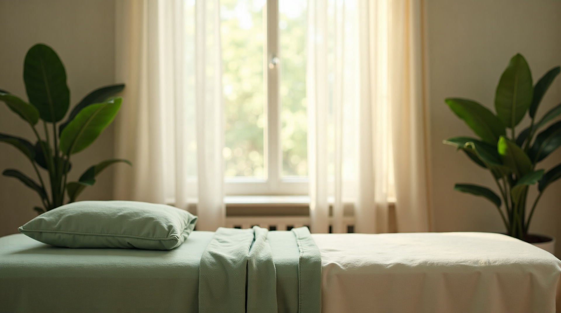Lee's treatment room — calm, warm, ready for you